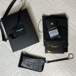RARE Saint Laurent Fragments Card Case Holder Zip